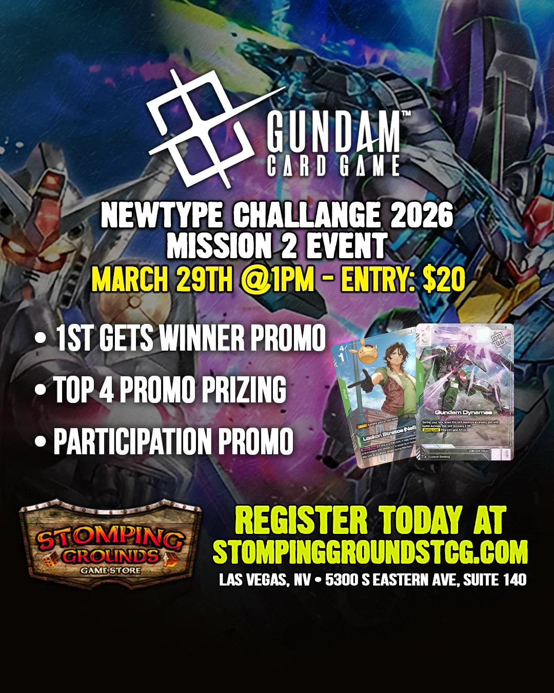 Gundam Card Game: NewType Challenge 2026 Mission 2 Event Entry